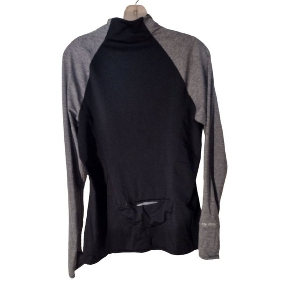 Women's Large Under Armour 1/2 Zip‎ Long Sleeve Storm Black & Grey Jacket - Picture 4 of 7